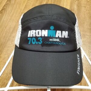 Ironman Running Hat Cap 5 Panel Adult Black Performance Boco Gear‎ New
